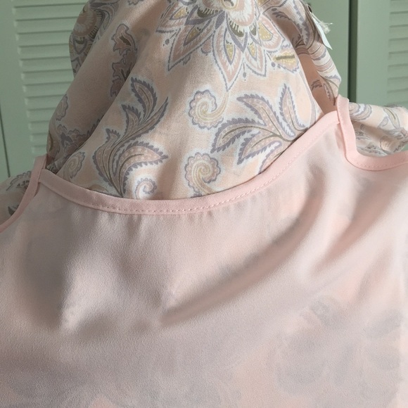 LOFT Pink Sheer Tunic Dress - Picture 7 of 7